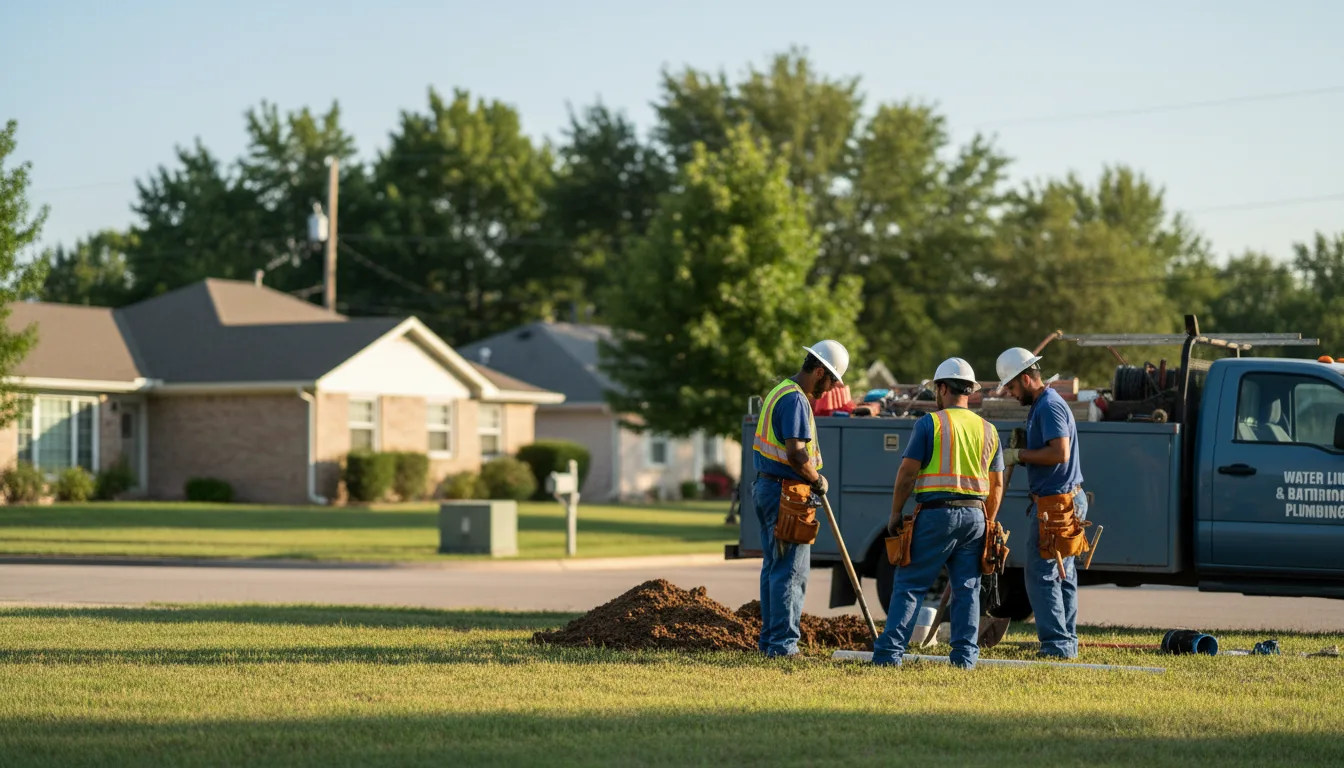 Residential water line and bathroom plumbing service in Stinnett, KY